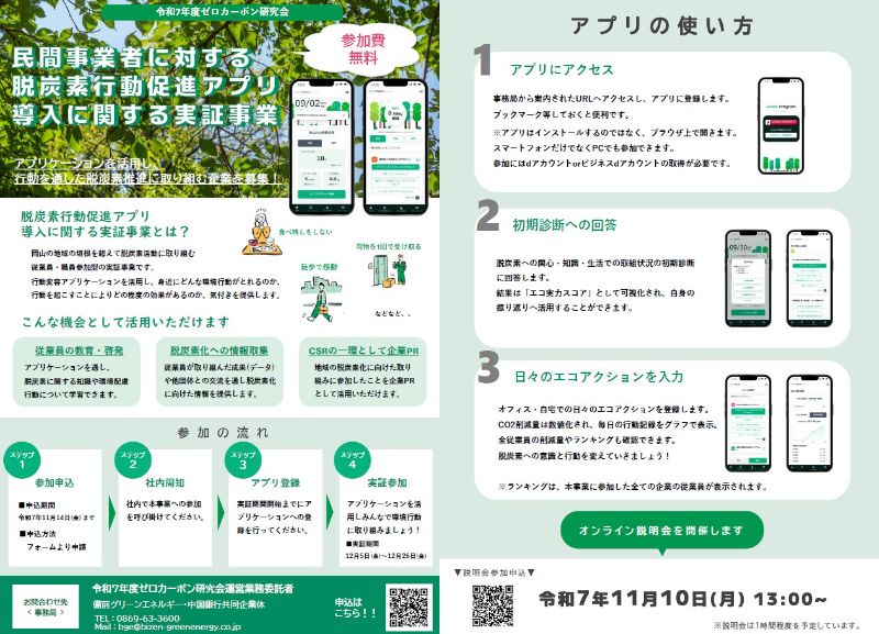 脱炭素行動促進アプリ実証事業